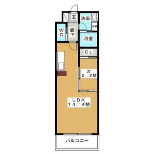 Gramercy Shirakawa Koen【9階】の間取り