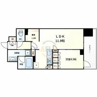 ザ・パークハビオ都島フロント【3階】の間取り