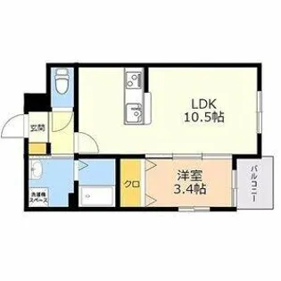 フォレストヒルズ博多【1階】の間取り
