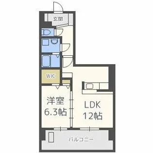 天神戎長柄【5階】の間取り