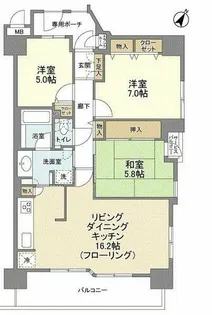 ルモン肥後橋公園前【8階】の間取り