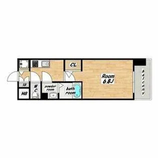 エスリード大阪STATION【2階】の間取り