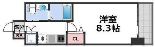 ディナスティ玉造【11階】の間取り