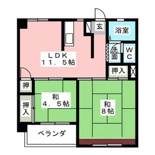 若杉ビル【4階】の間取り