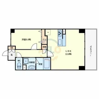 クリエ堺【5階】の間取り