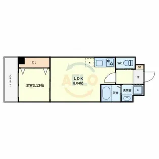 TERRA HIRANOHONMACHI【401号室】の間取り