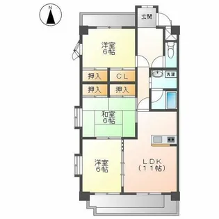 PASTORALーN【102号室】の間取り