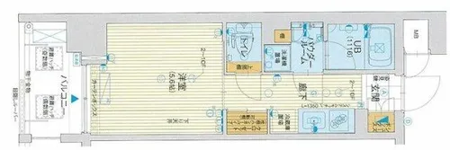 アスヴェル東本町Ⅱ【9階】の間取り