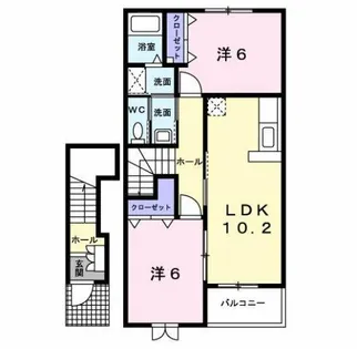 メゾン・ド・エルⅡ【2階】の間取り