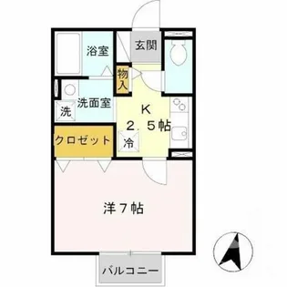 サンクレール志紀【1階】の間取り