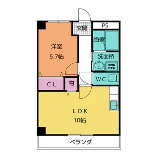 プライム香流【2階】の間取り