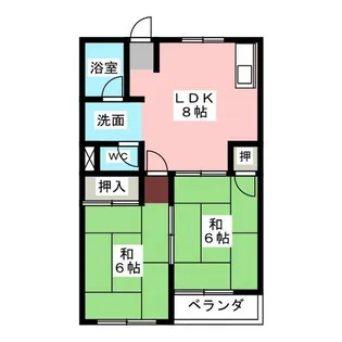 ハイツニューキャッスル【4階】の間取り