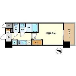 エスリード中之島SOUTH【12階】の間取り