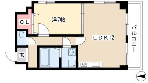 W HOUSE【602号室】の間取り