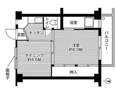 ビレッジハウス今在家1号棟【0207号室】の間取り