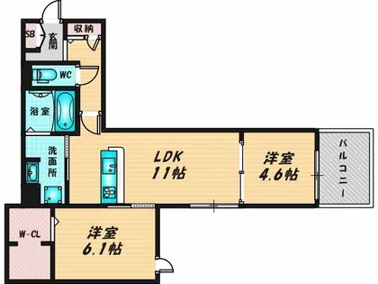 ナティ サウス【1階】の間取り