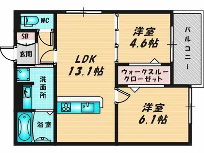 ナティ サウス【1階】の間取り