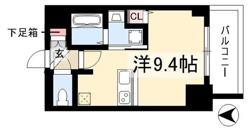 1Rの間取り画像