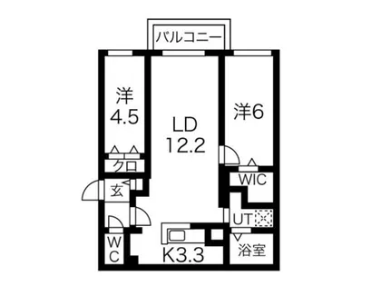 ブランシャール西線14条【4階】の間取り
