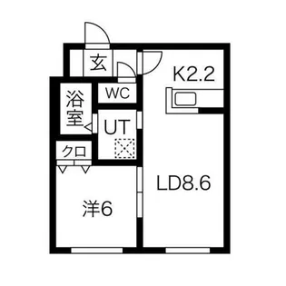 クラリス北16条B棟【402号室】の間取り