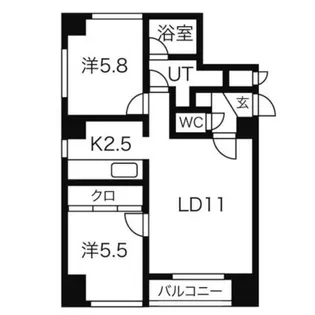 コートロティ石山【7階】の間取り