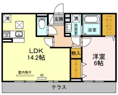 リバーテラス【1階】の間取り