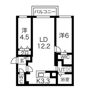 ブランシャール西線14条【4階】の間取り
