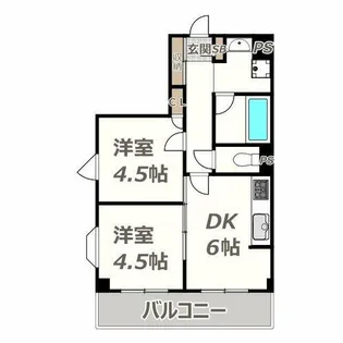 プレシャス長居【1階】の間取り