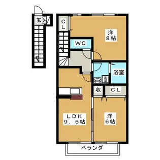 サニーコートKAZAKOE【2階】の間取り