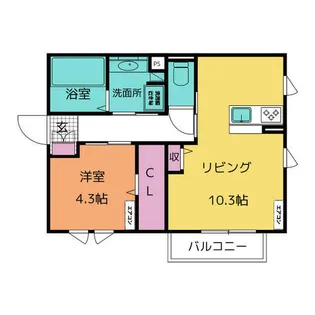 アークスクエア【2階】の間取り