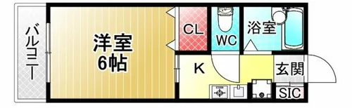 シャルル加美【1階】の間取り