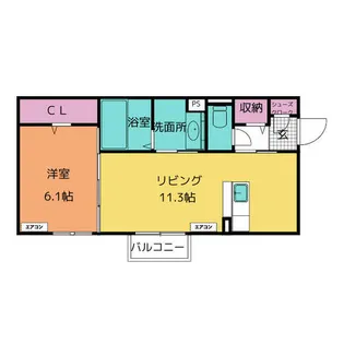 ルミエール B棟【2階】の間取り