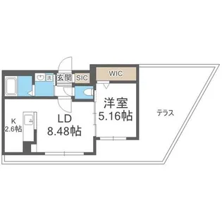 ウェルズ平岸【1階】の間取り