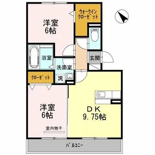 ルミエール新道【202号室】の間取り