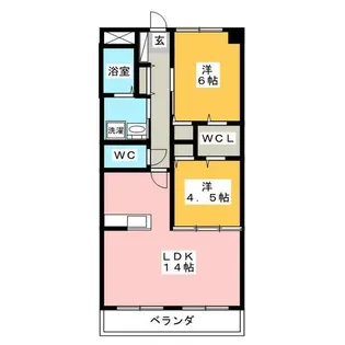 ユーハイムY5【3階】の間取り