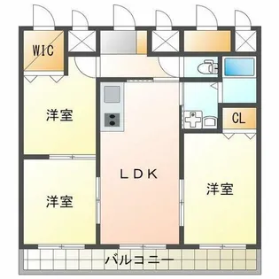 エヴァンスⅡ【3階】の間取り