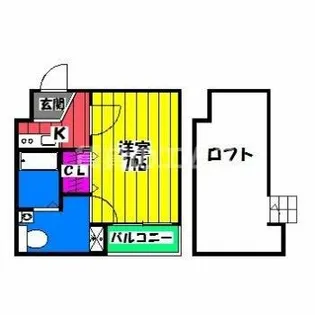 DEN-O【203号室】の間取り