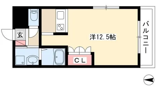 ルミエールさつき【201号室】の間取り