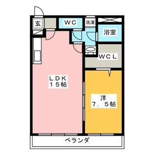 サザンウィンドパートⅠ【1階】の間取り