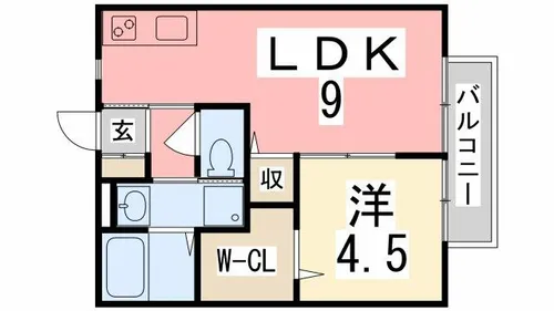 コンフォート双葉 A棟【203号室】の間取り