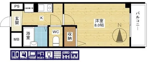ミコノス625【1階】の間取り