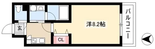 アップルコート本郷【103号室】の間取り