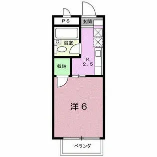 エトワール横根【209号室】の間取り