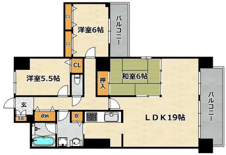 ライオンズマンション北鈴蘭台第2【1103号室】の間取り