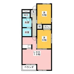 ダイアヒルズ住吉Ⅰ【1階】の間取り