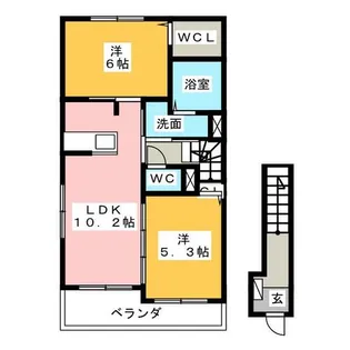 ベルローザ【2階】の間取り