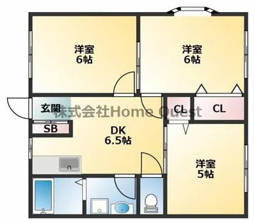 マンション クララ【1階】の間取り