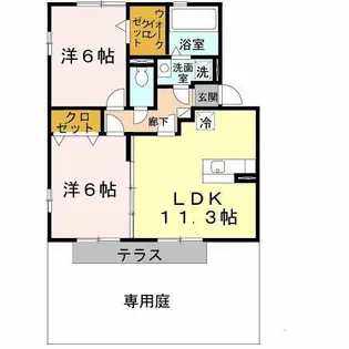 サンフィールドⅠ棟【1階】の間取り