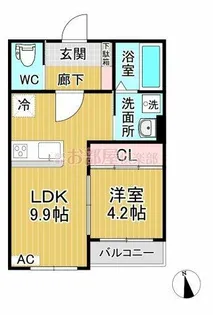 BRAVE BASE江戸屋敷【205号室】の間取り