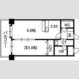 PRIME URBAN北3条通【6階】の間取り